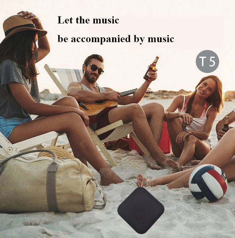 NATTHSWE T5 беспроводной Bluetooth мини динамик, портативные колонки сабвуфер Bluetooth 4,2 с SD FM наружная Колонка громкий динамик