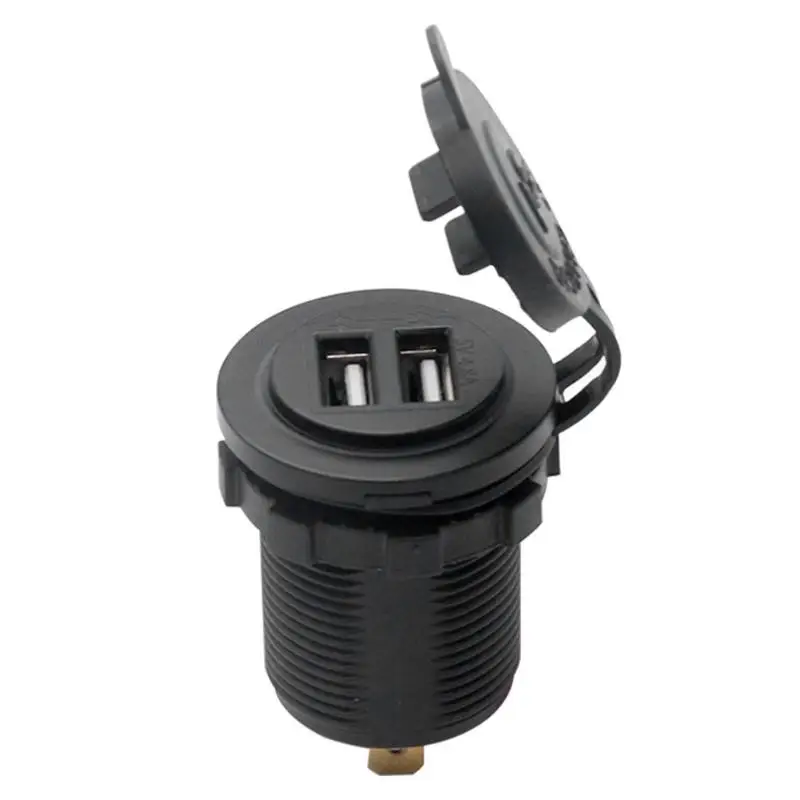 Мини двойной Переходник USB для зарядки в машине модифицированный 4.8A автоматическая зарядка 2 порта 24 Вт 12-24 В Двойная диафрагма для смартфона