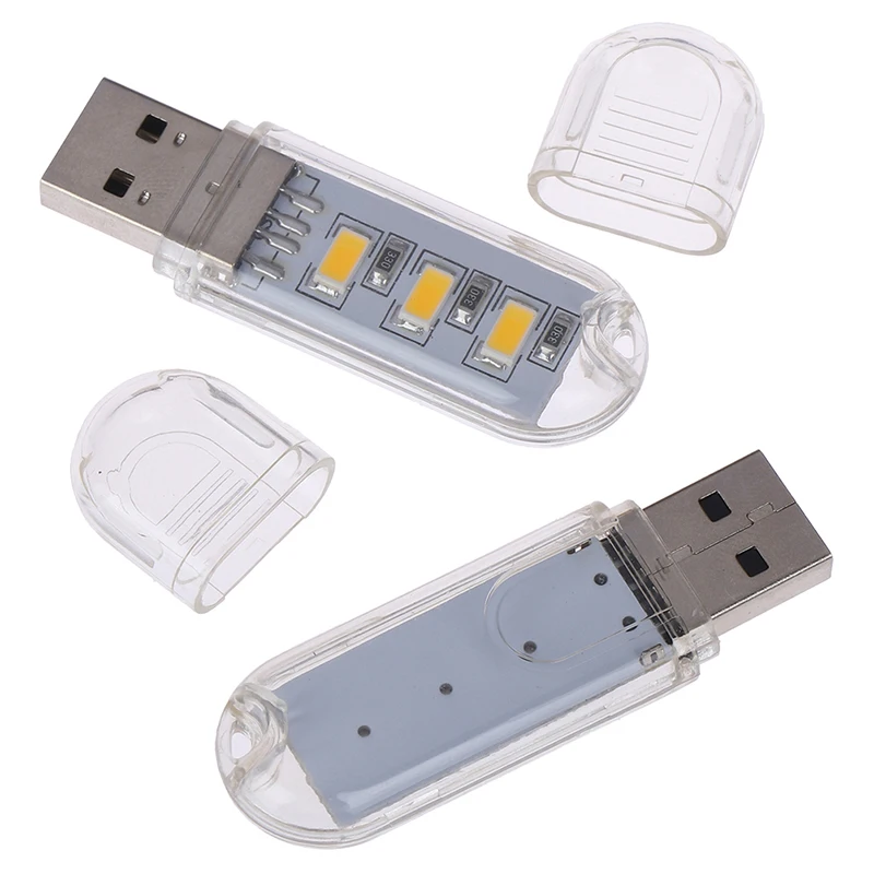 2 шт мини USB светодиодный лампы для чтения кемпинга Лампа для ПК компьютер-лэптоп ночник