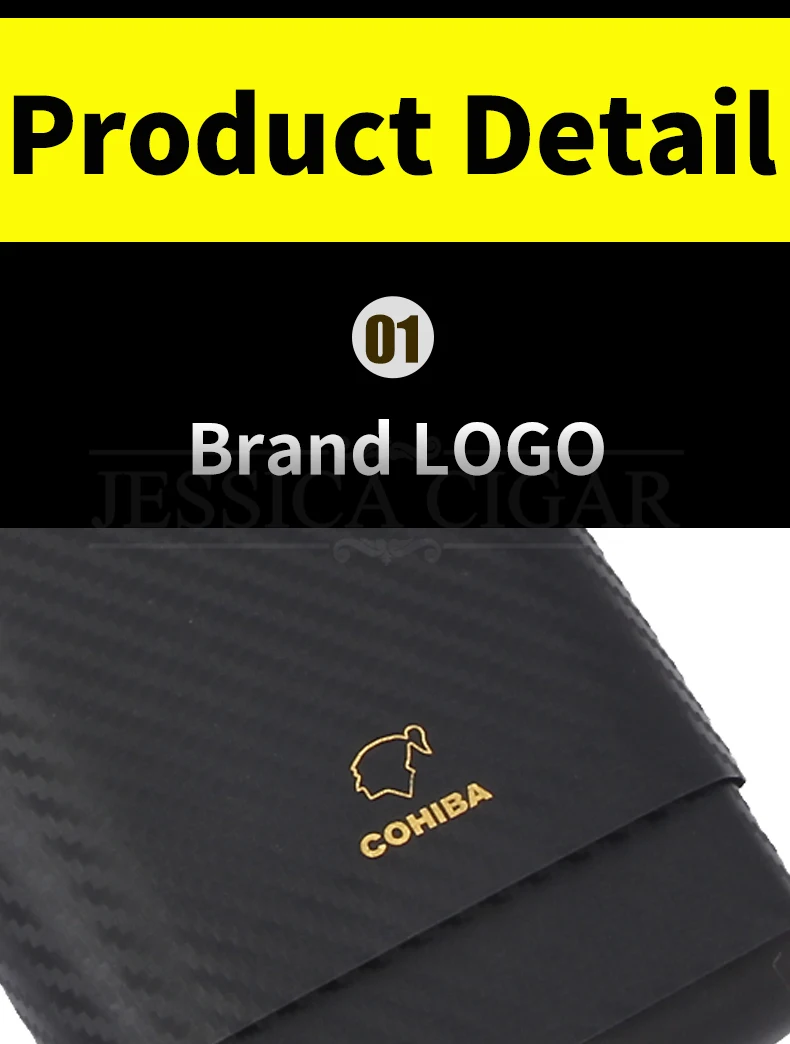 COHIBA карбоновый чехол для сигар для путешествий на открытом воздухе из кедрового дерева Humidor кожаная коробка для сигар портативный держатель для 4 сигар W/Подарочная коробка