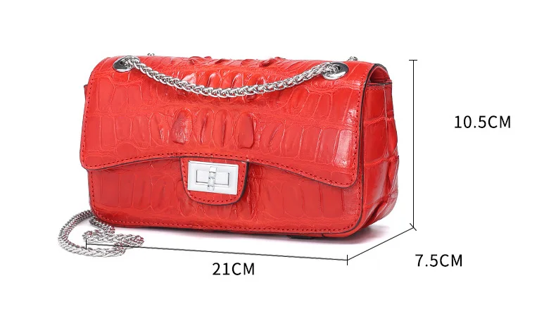 McParko натуральная крокодиловая кожа сумка на плечо женская сумка через плечо Роскошная дамская сумка маленькая цепь ремень женские сумки из натуральной кожи