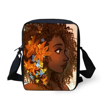 

African Bags For Women 2020 Afro Girls Black Art Lady Shoulder Bag Fashion Phone Purse Women Crossbody Bag Female Messenger Bags