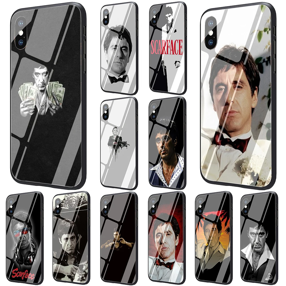 EWAU Scarface Тони Монтана закаленное стекло чехол для телефона iPhone 11 Pro 6 6S Plus 7 8 X XS XR