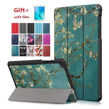 

Ultra Thin Slim Case for Samsung Galaxy Tab A 8.0'' 2019 Smart Flip Tablet Funda Cover for SM-T290 SM-T295 SM-T297 with Film