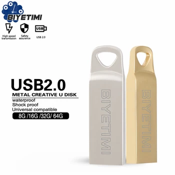 

Biyetimi pen drive 8 16 32 64G pendrive 128G USB Flash Drive флешка waterproof u-disk 2.0 colorful usb stick gift for PC