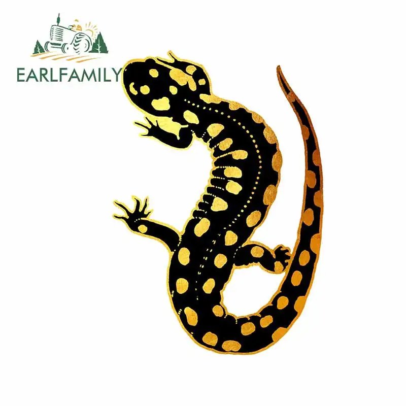 

EARLFAMILY 13cm x 9.2cm for Black Golden Salamander Personality Car Stickers Bumper Cartoon Decal Refrigerator Vinyl Car Wrap