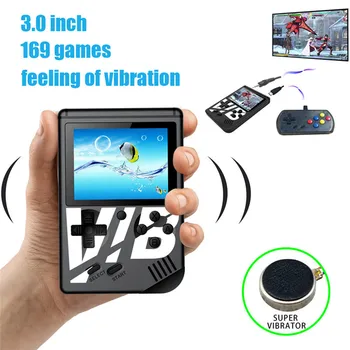 

Shock Handheld Game Console 3 Inch Screen Built-in 169 Games Retro FC Player Game Classic Console 50AUG02