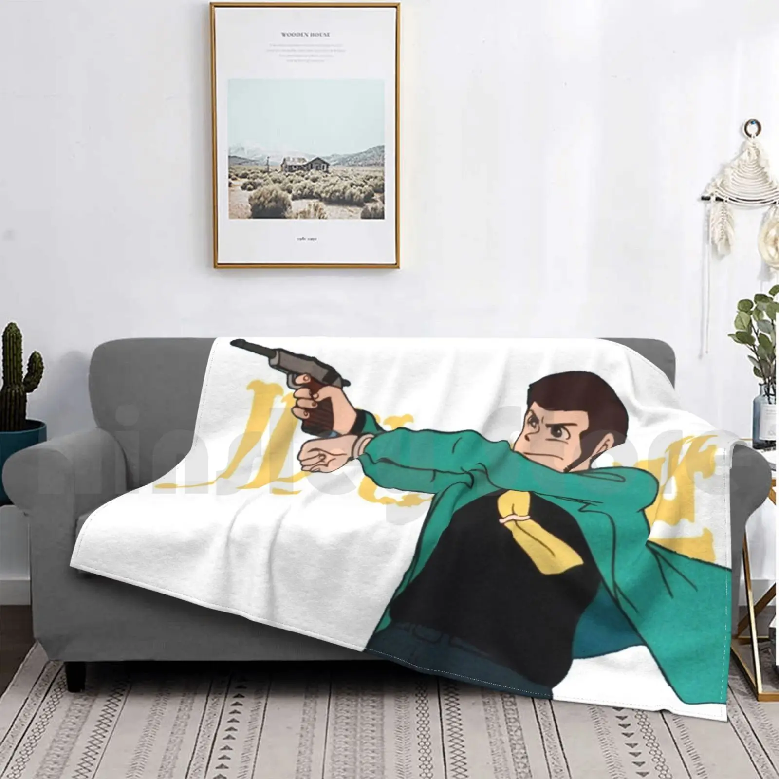 Lupin Iii-Gunslinger Coperta Moda Personalizzata Lupin Iii Lupin Aresser Lupin Zenigata Puzzle Fujiko Mine
