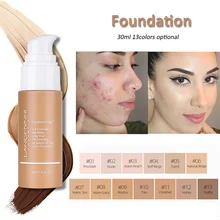 30ml Liquid Foundation Cream Matte Oil-Control Concealer Base Lighten Skin Cosmetics 13Colors Optional For Daily Face Makeup