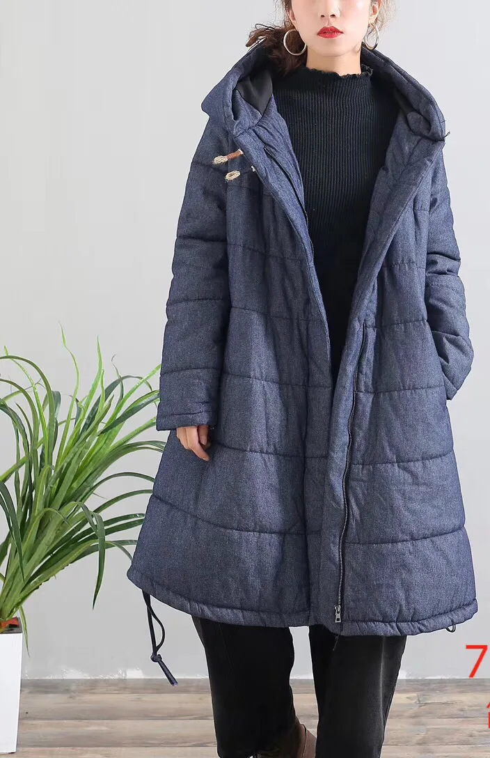 Origional Large Size Autumn& Winter New Style Mid-length plus Cotton Coat Cotton-padded Clothes Women's Loose-Fit Slimming