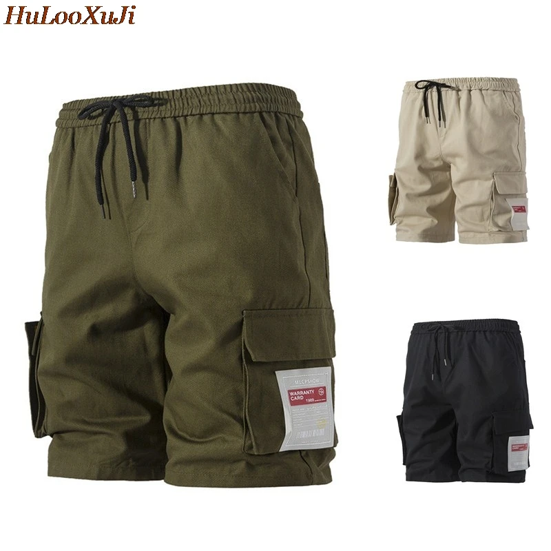 HuLooXuJi/, мужские летние шорты, быстросохнущие пляжные шорты в Корейском стиле, Гавайские шорты с пятью точками, Размер США: XS-3XL