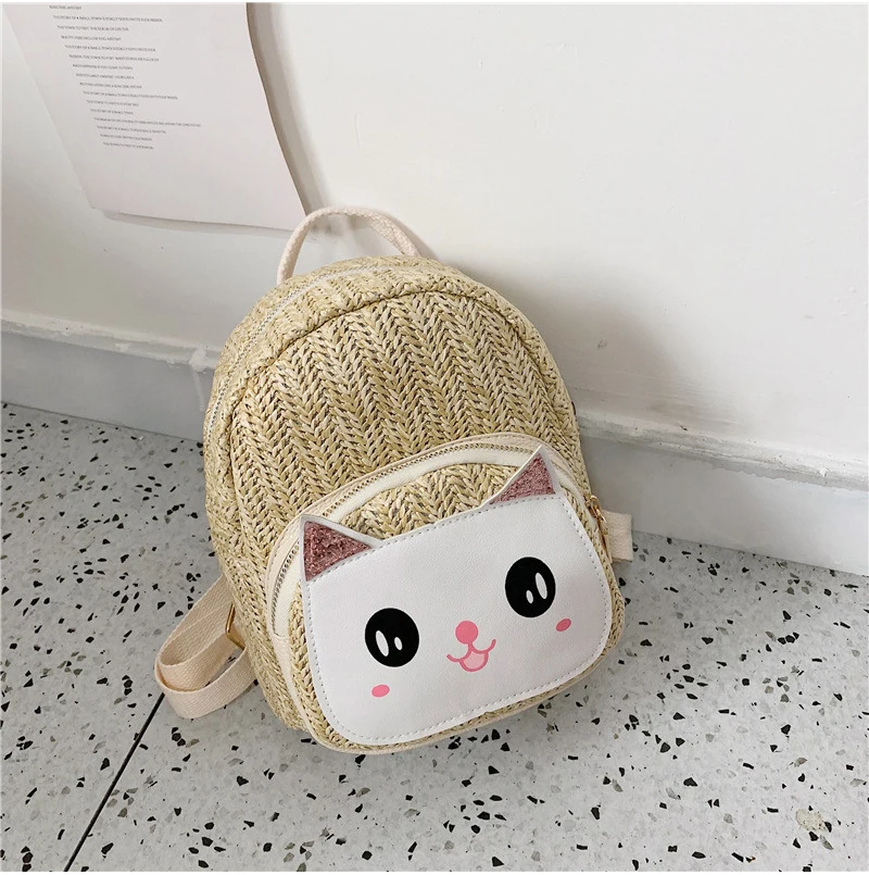 Toddler Kid Baby Boy Girl Cartoon Straw Backpack Children Infant Cute lovely Sweet Mini Rucksack Shoulder Bags Small School Bag