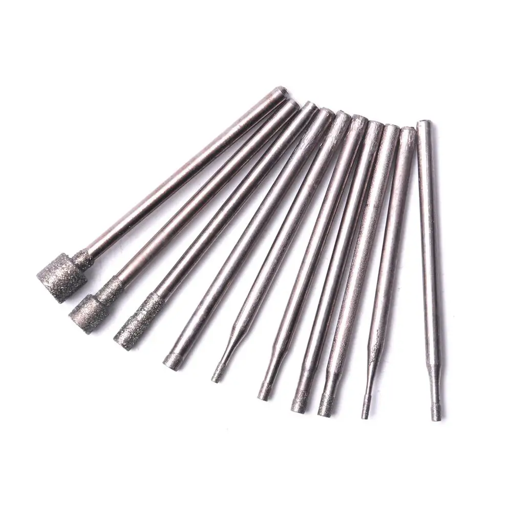 40/50/60/80 шт. Dremel аксессуары 2,35 мм хвостовик цилиндр ротационные напильники заточенное острие головки гравировки абразивный инструмент