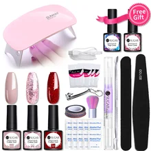 Ur Sugar набор для ногтей 6 Вт УФ светодиодный светильник для маникюра 6 шт. набор гель-лаков для ногтей впитываемый базовый верхний слой для маникюра Набор инструментов