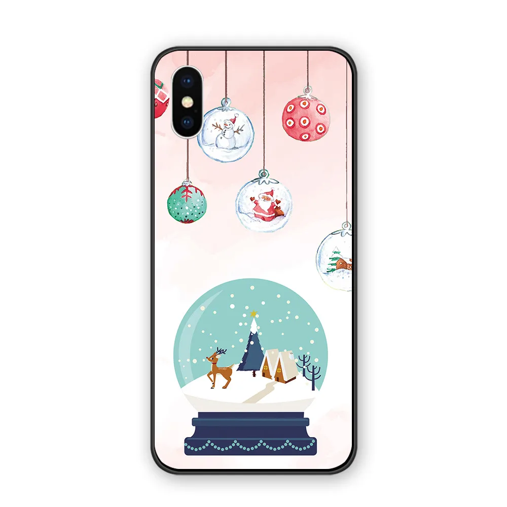 Merry Christmas Санта Клаус деревья олень Силиконовые мягкие чехлы Чехол для iphone XR X XSMAX 5s 6 6S 7 8 Plus 11 11ProMax Coque Funda - Цвет: 1