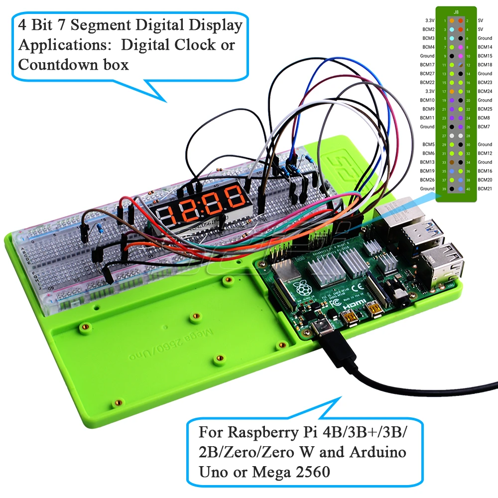 52Pi ABS эксперимент держатель платформа DIY комплект для Raspberry Pi 4B/3B+/3B/2B/B+, Zero/W Arduino Uno, Mega 2560