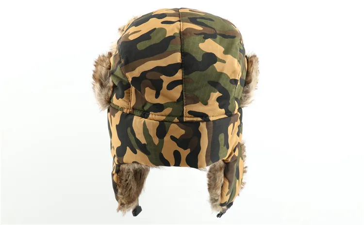 WZCX, камуфляжная, советская, военная, значок, пилот, охотник, шапка, сохраняет тепло, ветрозащитная, утолщенная, ушанка, мужская, снежная шапка, Лыжная шапка