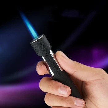 

Kitchen Pipe Torch Cigar Lighter Jet Flame Butane Gas Windproof Lighter Refillable Fuel Welding Gasoline Lighter Outdoor BBQ