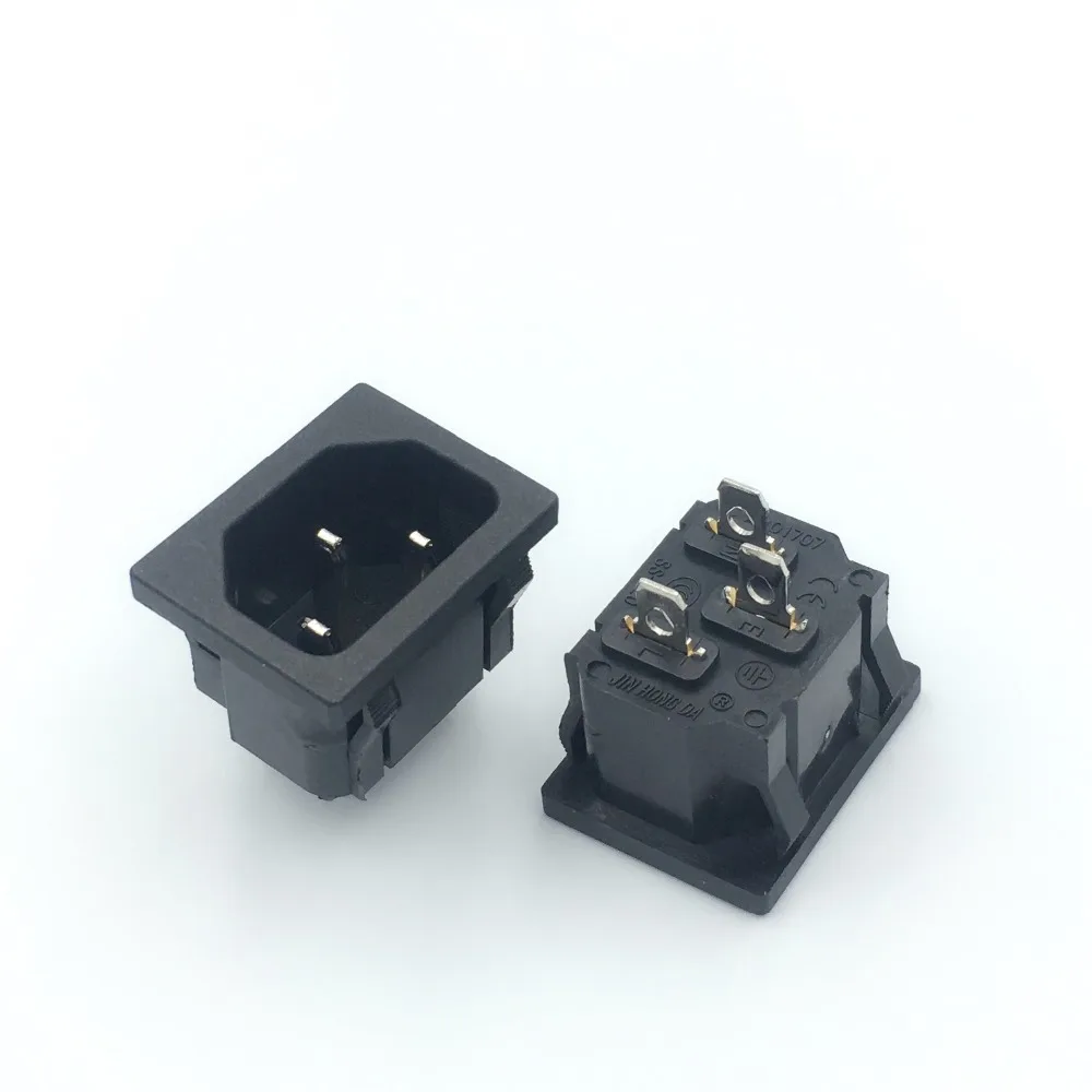 250VAC 10A AC Разъем питания C14 на входе разъем питания промышленная розетка IEC320 C14 3Pin панель питания Входная розетка