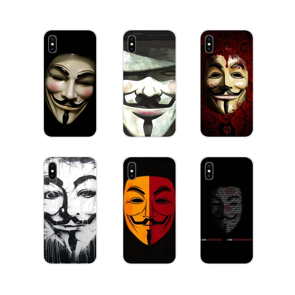 Для Apple iPhone X XR XS 11Pro MAX 4S 5S 5C SE 6S 7 8 Plus ipod 5 6 мобильный телефон чехол V For Vendetta анонимная