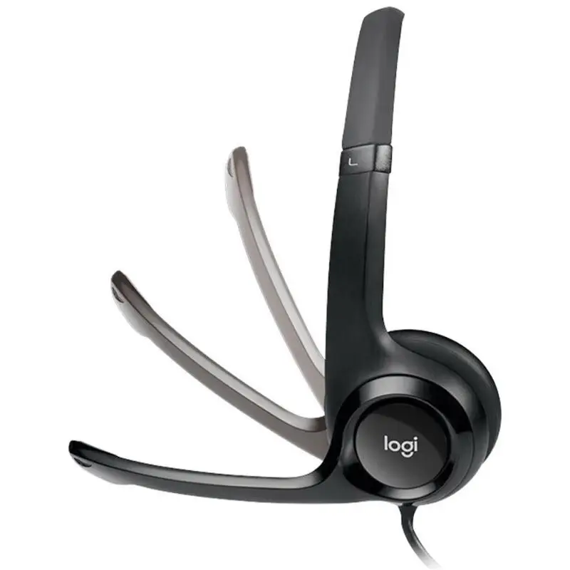 Проводные стереонаушники logitech H390 с usb-разъемом, гарнитура с функцией управления музыкой и микрофоном с шумоподавлением для компьютера