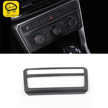 

CARMANGO Car Styling Center Console A/C Knob Panel Cover Trim Frame Sticker Interior Accessories for VW Volkswagen T-CROSS 2019