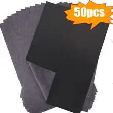 

FOR 50Pcs/Set Black A4 Copy Carbon Paper Painting Tracing Paper Graphite Painting Reusable Painting Accessories Legible Tracing