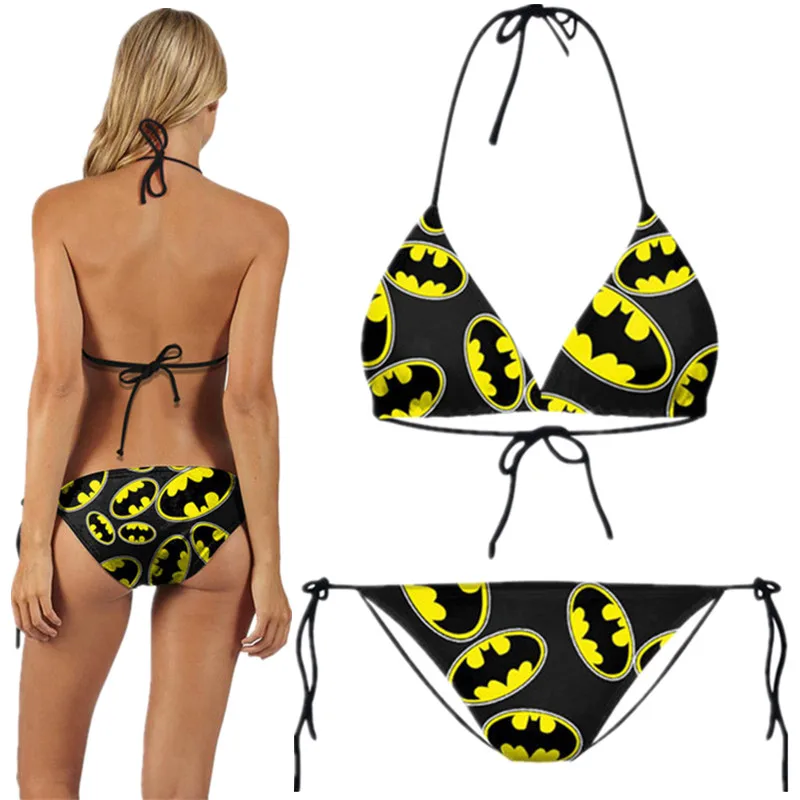 

Batman Bruce Wayne Cosplay Costume Superhero Sexy Bikini Bra Swimwear Swimsuit