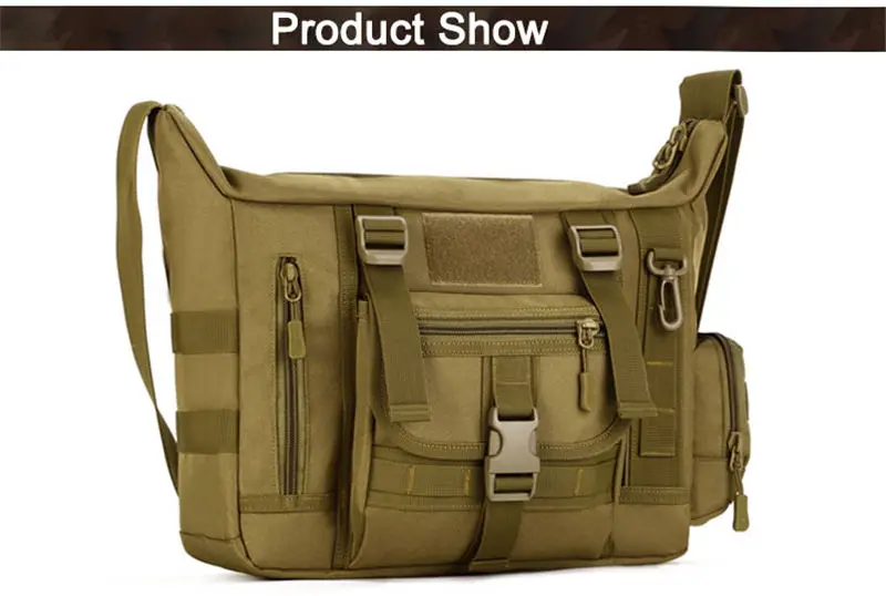 14 Inch Laptop schoudertas mannen Rugzak A4 Document Tactische Militaire Molle Messenger Sport Crosscody Zakken Sling Pack