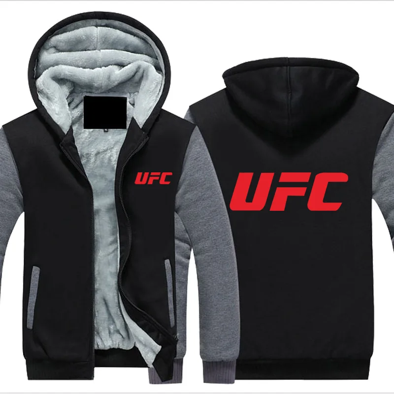 Для UFC, мужская куртка с буквенным принтом и логотипом, плотное пальто, мужские толстовки, теплое пальто, хлопковая куртка, флисовая толстовка с капюшоном, толстовки с длинным рукавом - Цвет: 8