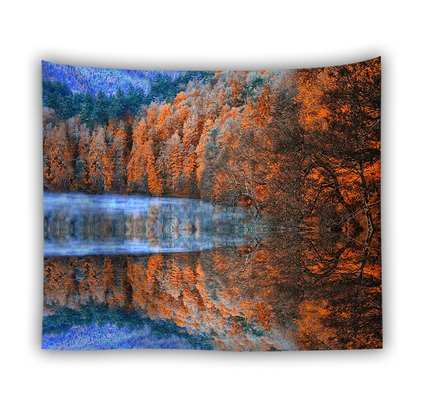 color7 Природа пейзаж 3D принт настенный гобелен горный лес небо полиэстер гобелены украшение дома Покрывало Скатерть - Цвет: color7