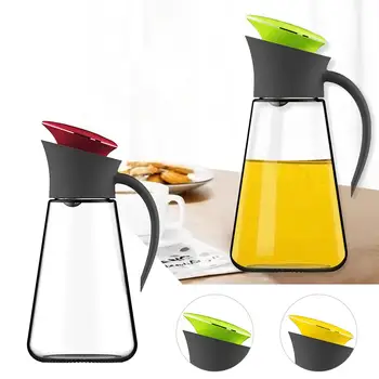 

Automatic Sliding Glass Oil Pot Leakproof Oil Kitchen Soy Sauce Bottle Seasoning Bottle Oil Dispenser Vinegar Bottle Random Colo
