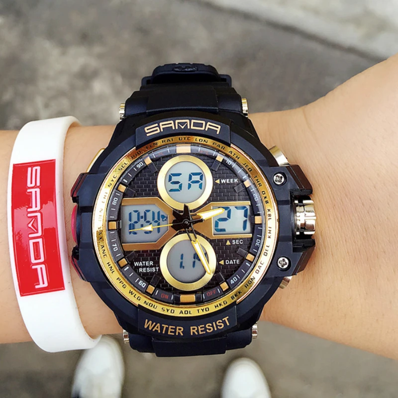 

Colorful Luminous Light Led Sport Watch Motion Timing Stopwatch Digital Watch Waterproof Outdoor Activity Men Electronic Watch