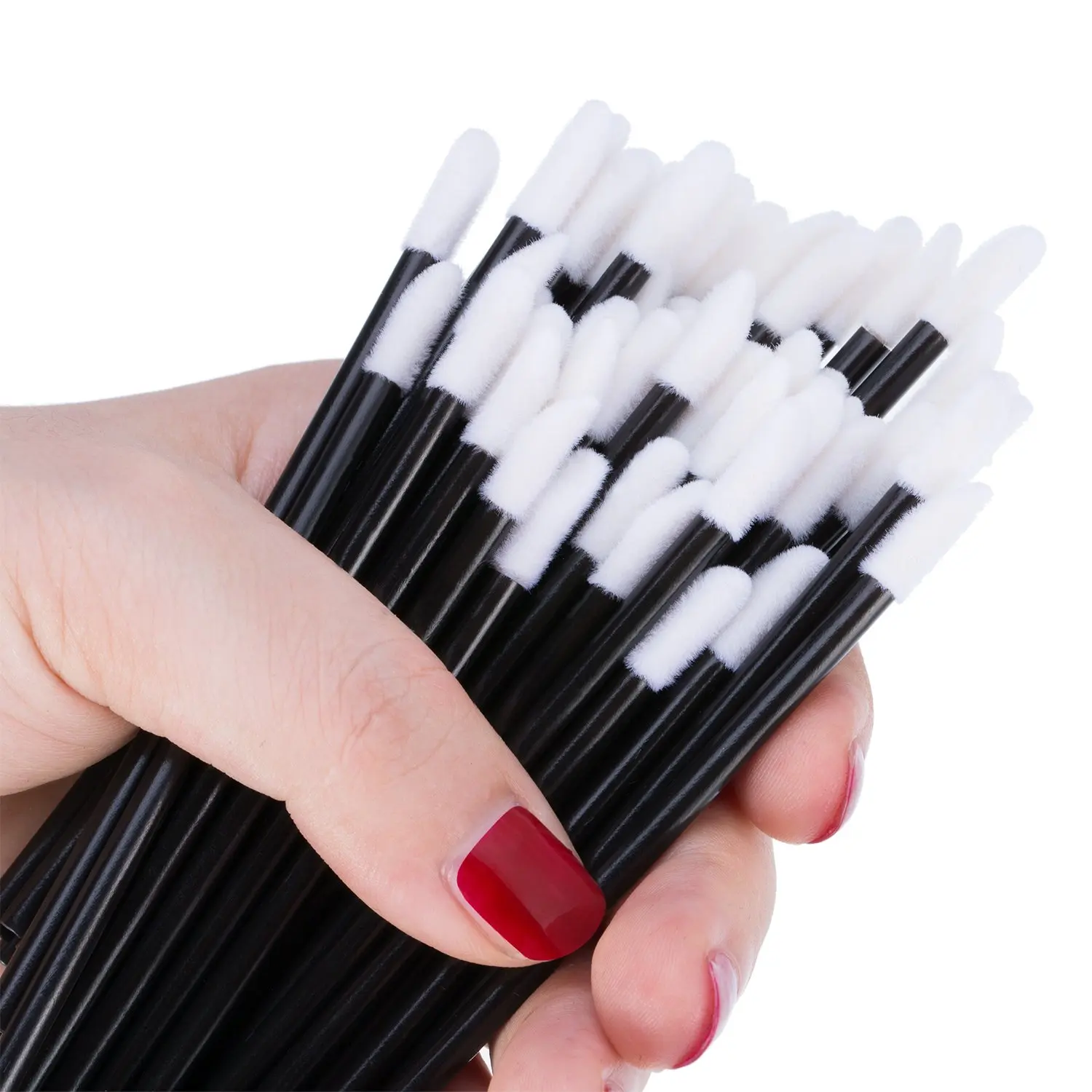 Escova de Limpeza dos Cílios Unidades Pacote Varinhas Descartáveis Lip Brush Grupo Batom Rímel Preto Sobrancelha Make up Aplicadores Ferramentas 2000 - 5 Dos Cílios Sobrancelha Make Up Aplicadores Ferramentas