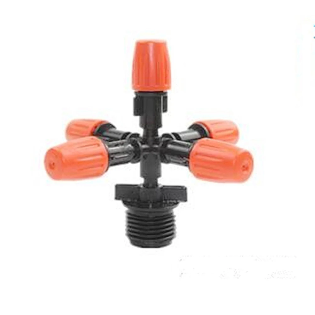 6pcs 5-head Micro Irrigation System Fog Mist Cooling Nozzle Garden Greenhouse Adjustable Closable Spray Mist Nozzle