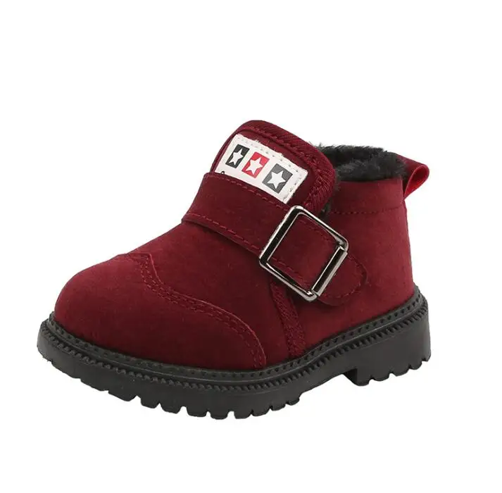New Winter Children Martin Boots For Girls Boys Fashion Toddler Warm Cotton Shoes Princess Kids Brand Boots Size 21-32