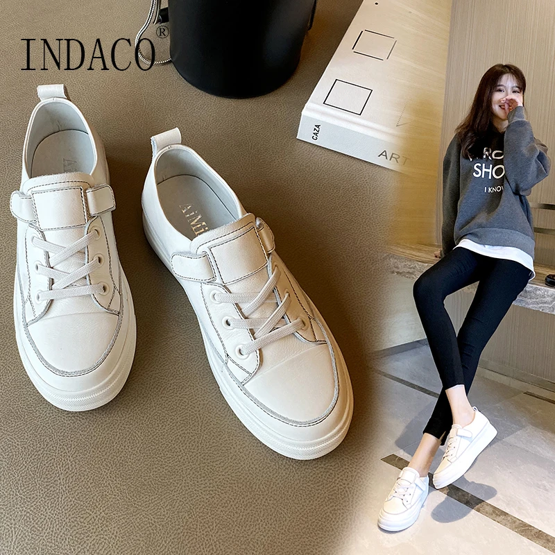 platform leather sneakers womens