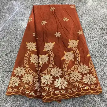 

orange Velvet Lace Fabric 2020 High Quality Latest African Sequin Lace Fabric Embroidery French Lace for Evening Party Dress