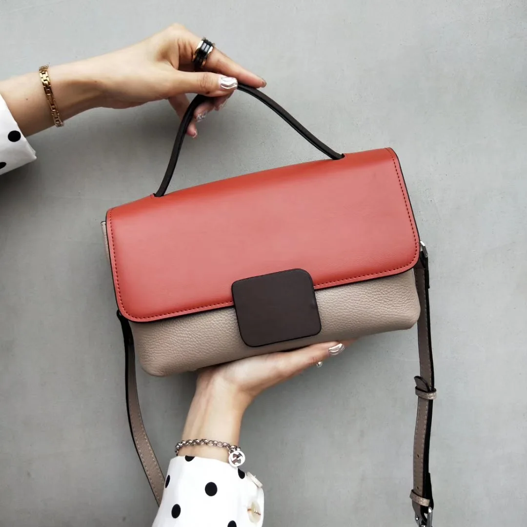 

2019 New Leather Lady Handbag Simple Fashion Single Shoulder Slant Bag Large Capacity