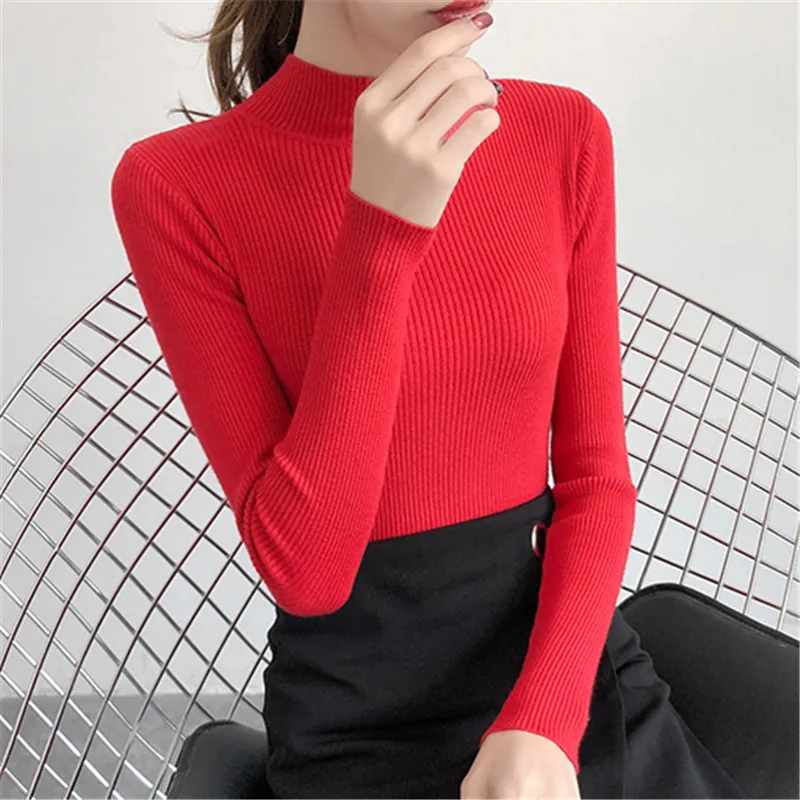 Women Sweater Woman Turtleneck Sweaters Women Sweaters and Pullovers Knitted Stretch Sweater women suter Knitted Stretch Sweater