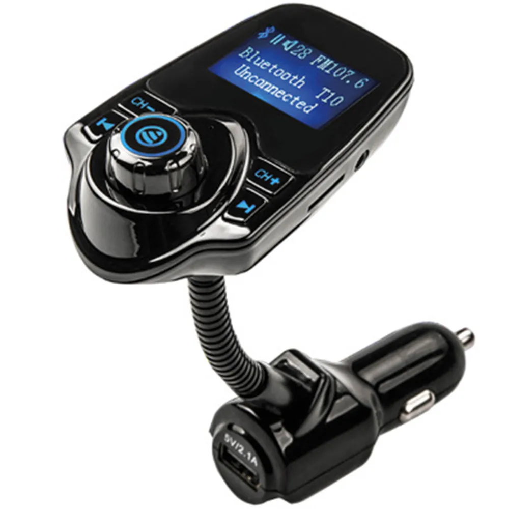 

Car Kit with LCD Display Handsfree Set Wireless In-Car Bluetooth FM Transmitter MP3 Music Player 5V 2.1A USB Car Charger
