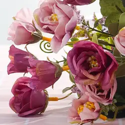 Искусственный букет наружная гостиная настольные декоративные искусственные цветы 1 комплект Европейский чай Роза шелковая ткань