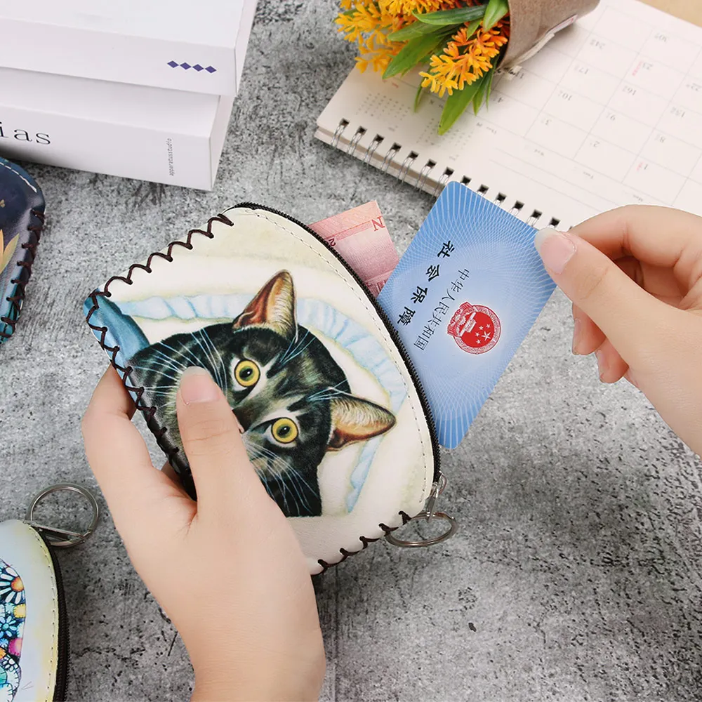 Модные детские кошельки для монет с граффити, кошельки, сумки с принтом для денег, карт, ключница, унисекс, с рисунком, милый клатч на молнии, подарок