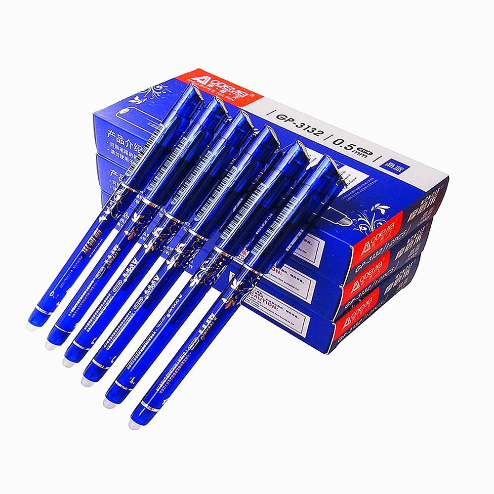 Erasable-Pen-Nib-0-5mm-Blue-Black-Pen-Length-Ballpoint-With-Cartridge-Sales-Gifts-Boutique-Student