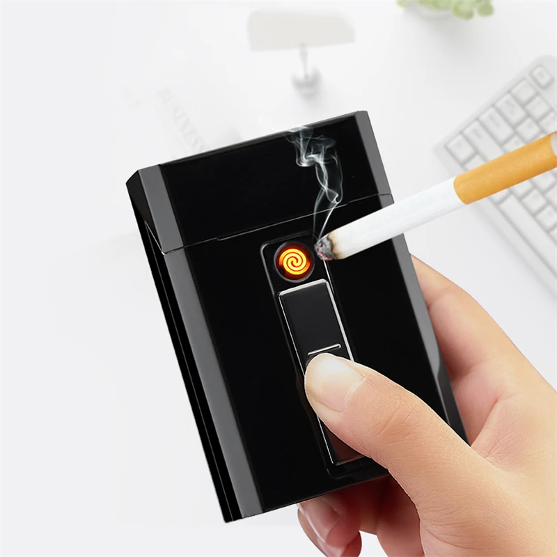 20 шт. прикуриватель USB Перезаряжаемый Вольфрам турбо зажигалки держатель для табака чехол портативные электронные курительные гаджеты