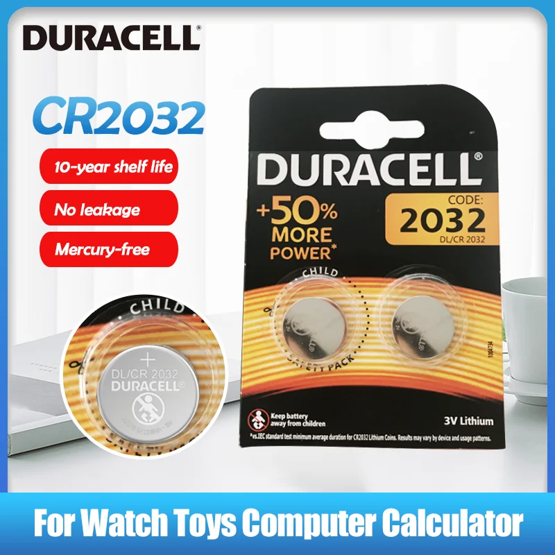 2PCS 100 Original DURACELL CR2032 DL2032 DL/CR 2032 Lithium Battery