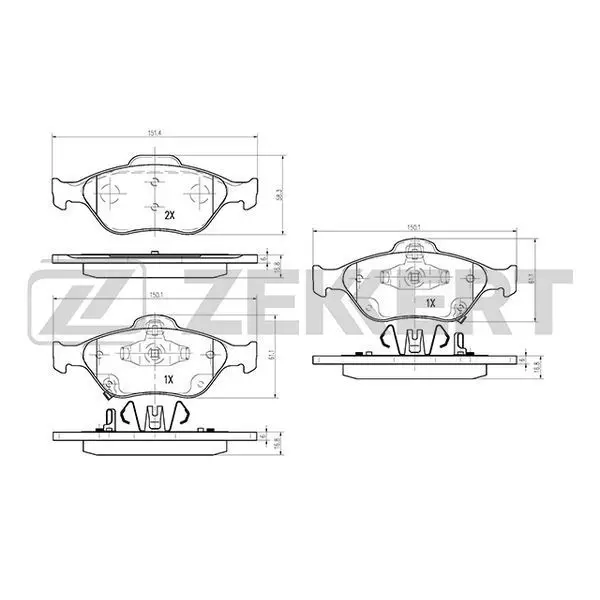 Колодки торм. диск. перед Toyota Ractis(P10) 05- Verso S(P120