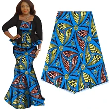 Хлопок Африка Анкара ткань настоящая голландская ткань высокого качества африканский швейный материал для DIY вечерние платья 6 ярдов