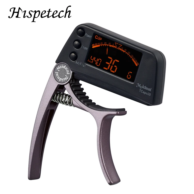 

HISPETECH Guitar Accessories 2 in1Electronic Tuner Multifunctional High Quality Zinc Alloy Acoustic Guitar Capo Tuner Clamp