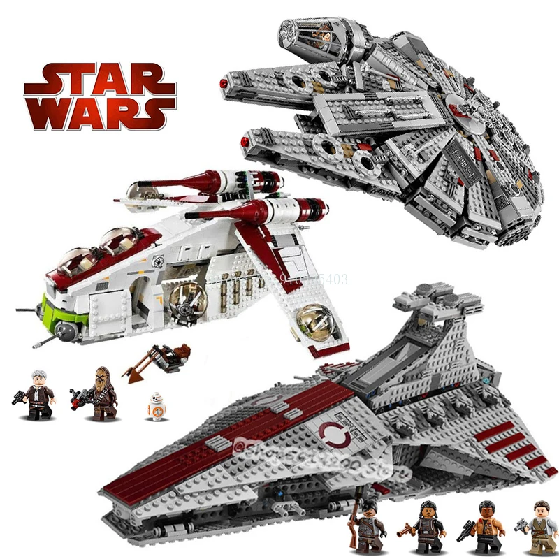 

Wars on Star Toy Republic Gunship Set with Lepining StarWarss Ship for Children Educational Blocks Gift Boy 79211 10901 05041